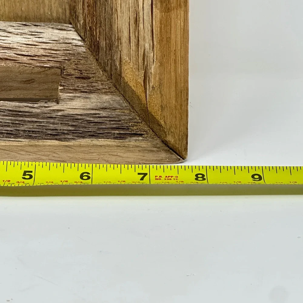 Rustic Reclaimed Wood Decorative Dough Bowl Tray Handles 20